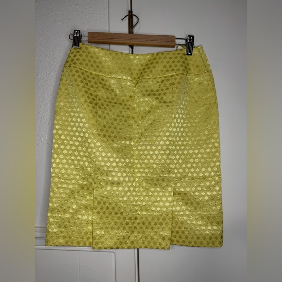 ANTONIO MELANI Yellow Textured Pencil Skirt size 2 - Picture 3 of 5
